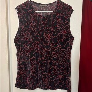 Croft & Barrow Pink Blouse with Floral Design